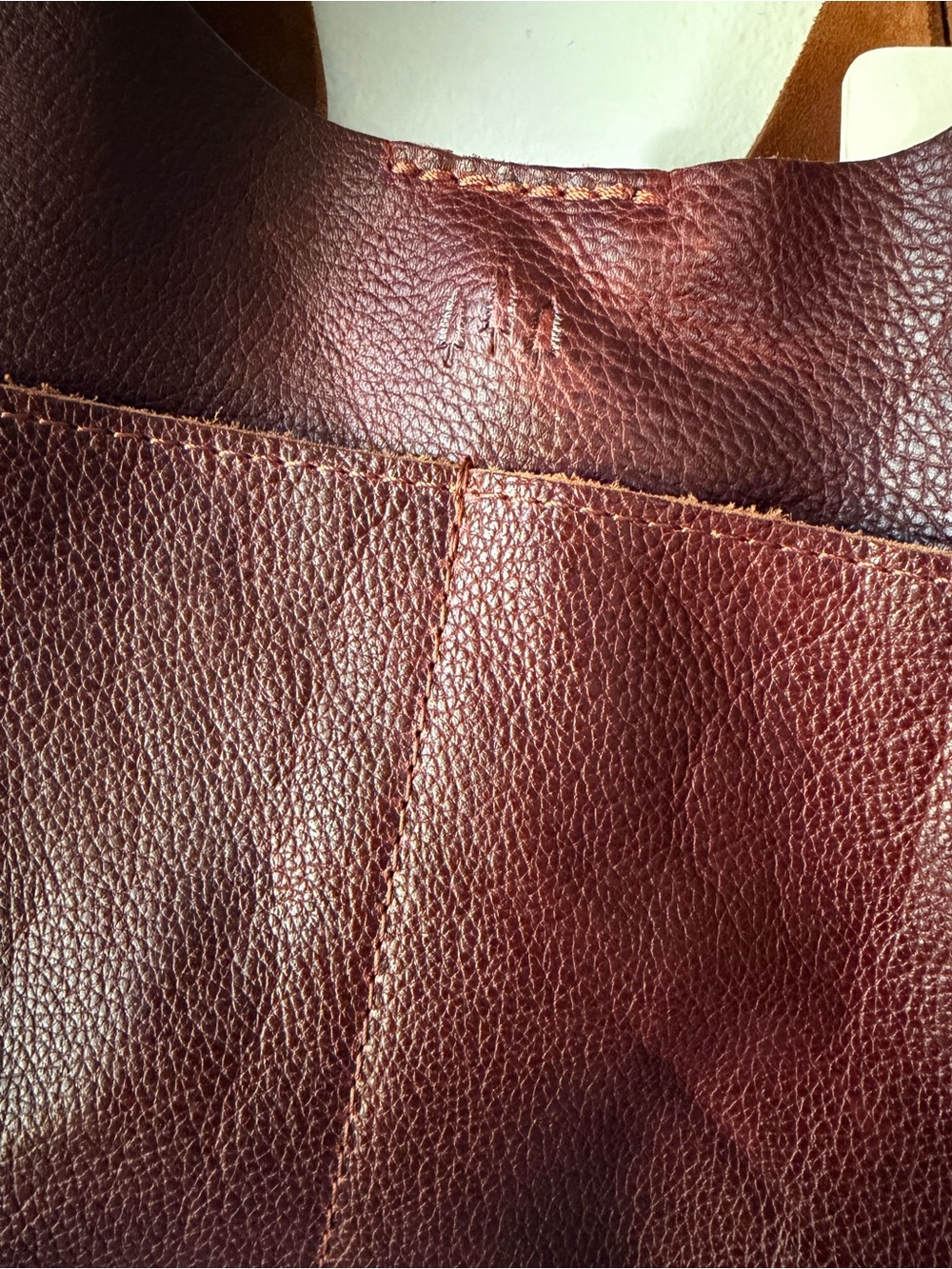 Portland Leather Madison Shoulder Bag in Nutmeg Canvas insert included! - Picture 3 of 11